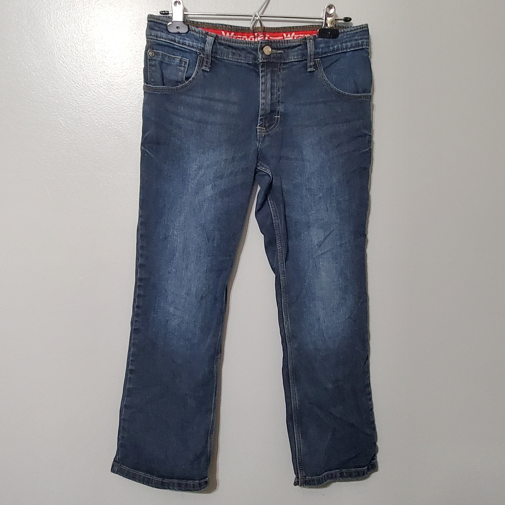 Wrangler Dark Blue Classic Straight Jeans Boy's Size 12 HUSKY